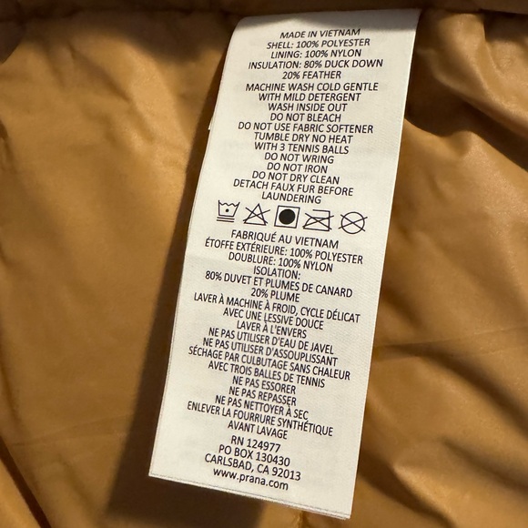 PrAna Banajaara Cream Hooded Vest with Faux Fur Trim - Picture 9 of 12